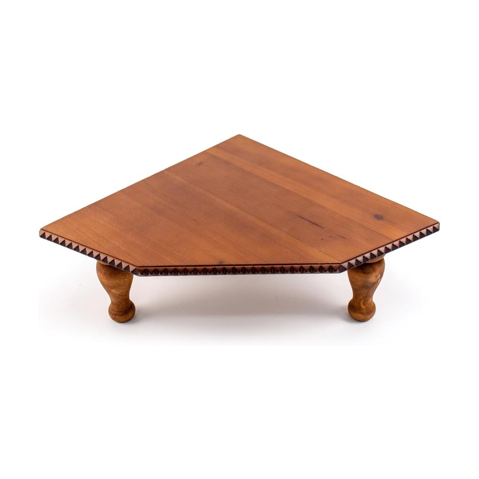 Wood Corner Counter Shelf Framehouse Decorative Tray Stand / Darkbrown