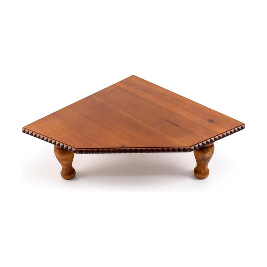 Wood Corner Counter Shelf Framehouse Decorative Tray Stand / Darkbrown