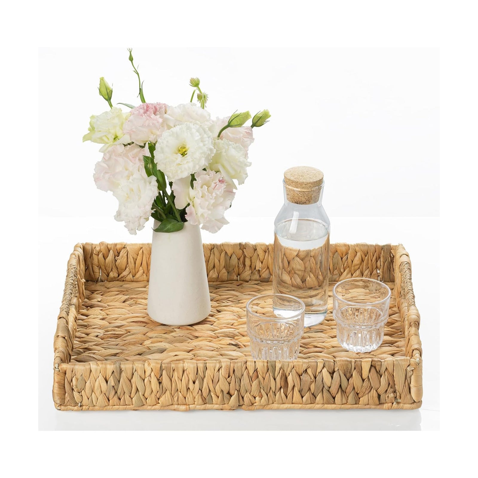Seagrass Handwoven Trays / 17.3 x 13.4 x 3.6 / Water Hyacinth-rectangle