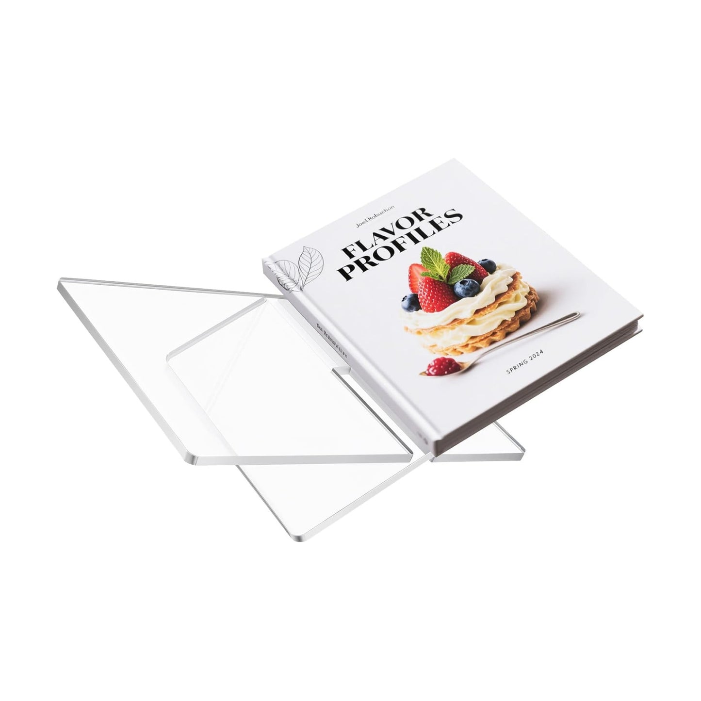 Acrylic Book Stand Holder Open Cookbook Acrylic Book Display Stand / Clear