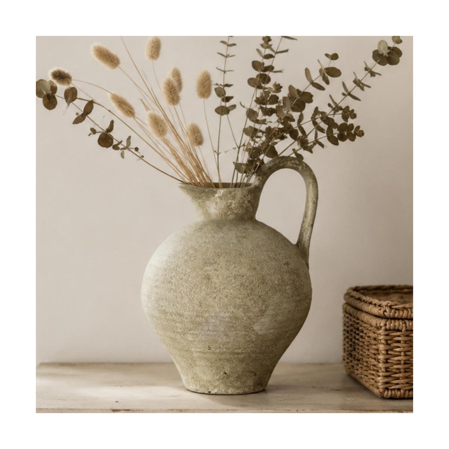 Ceramic Rustic Vase / Beige / Shape 1