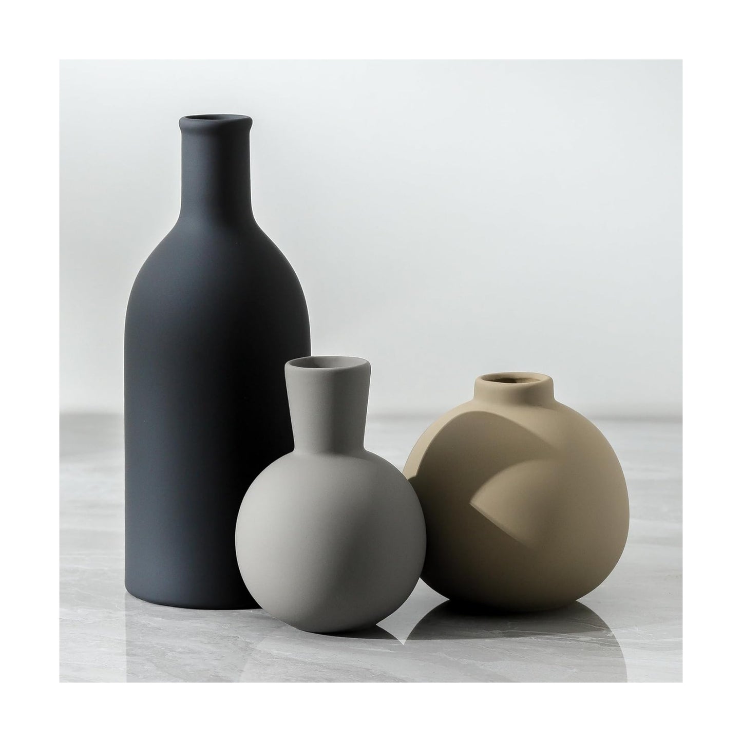 Ceramic Vase / 001-multicolor-3k / Set of 3