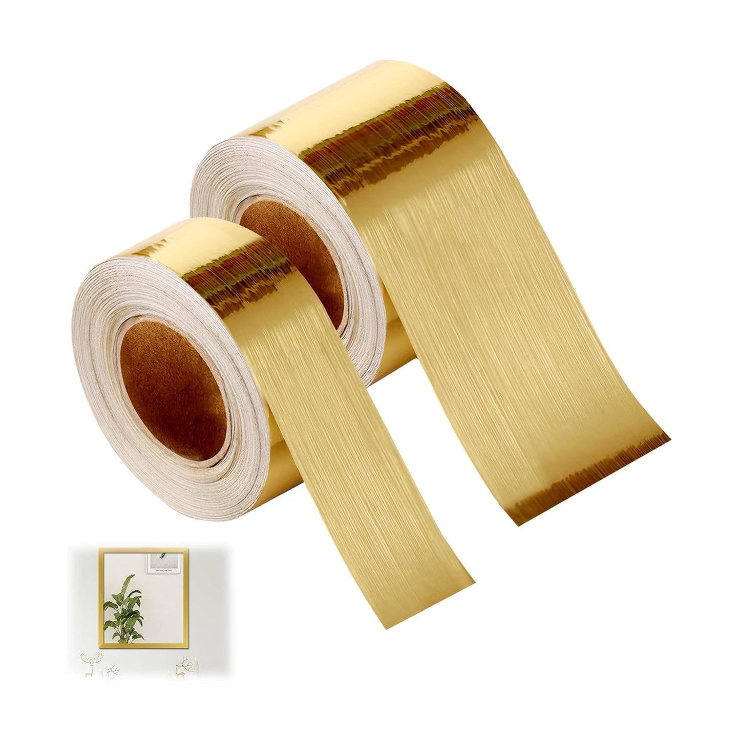 Brushed Peel and Stick Wallpaper Border / Gold