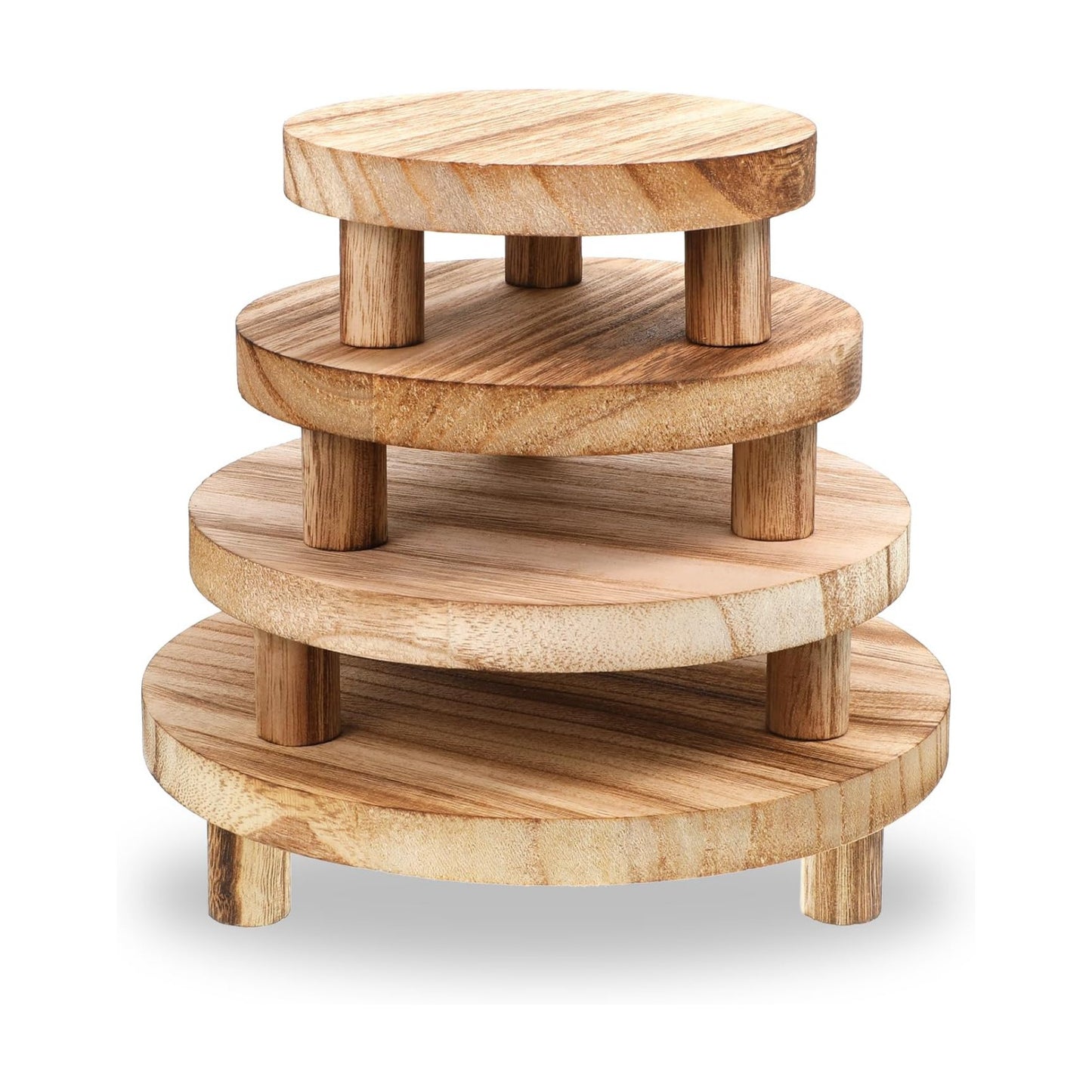 Wooden Risers Display Stands / Set of 4