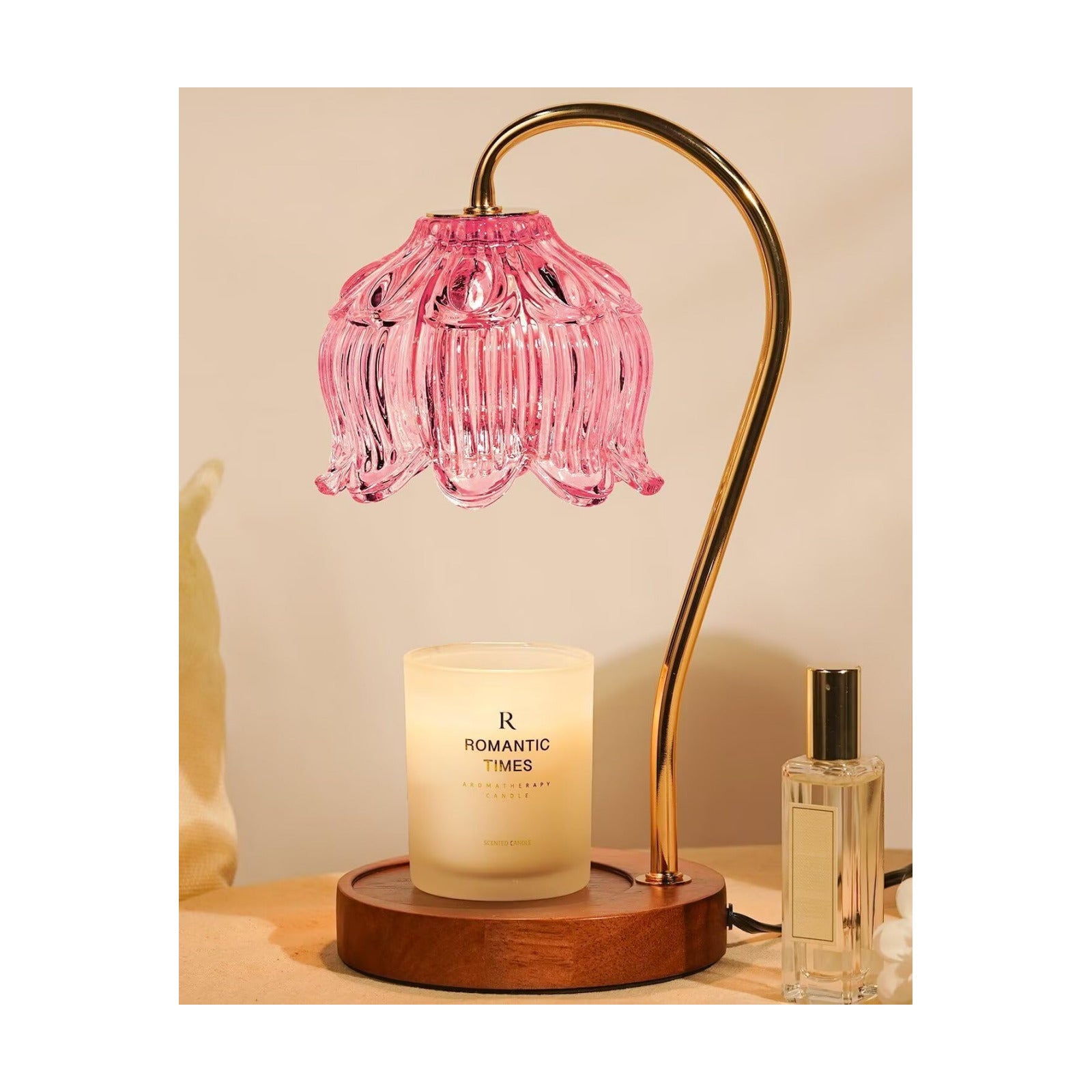 Funistree Flower Candle Warmer Lamp with Timer, Dimmable Candle Lamp Warmer, Christmas Birthday Gifts for Women Mom