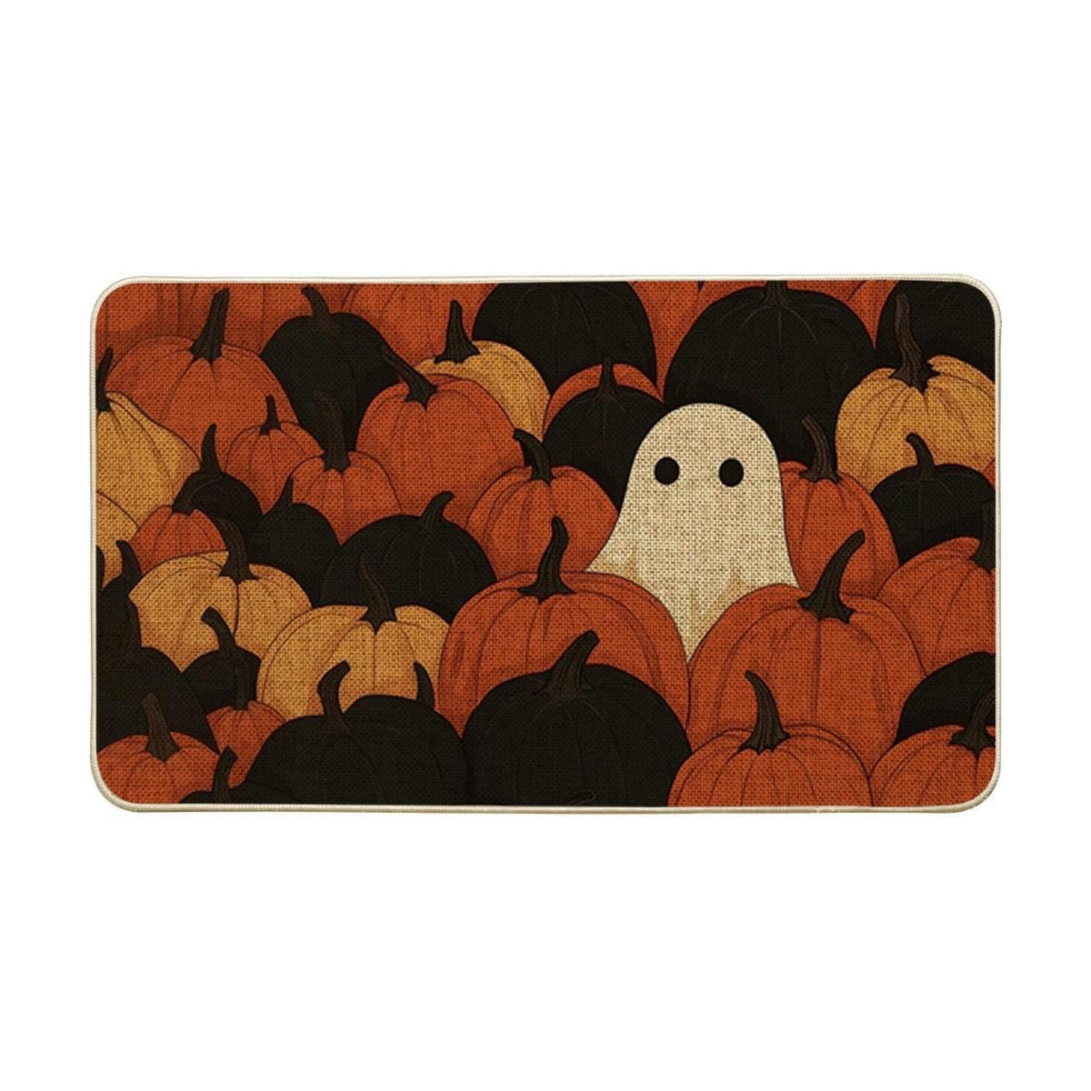 Artoid Mode Ghost Pumpkin Halloween Doormat 17x29 Inch