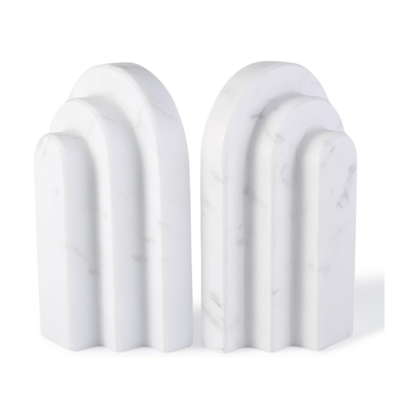 Heavy Duty Bookends / Arched-white