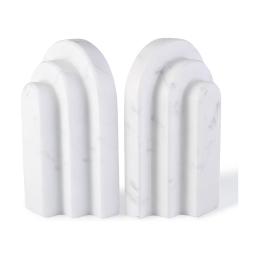 Heavy Duty Bookends / Arched-white