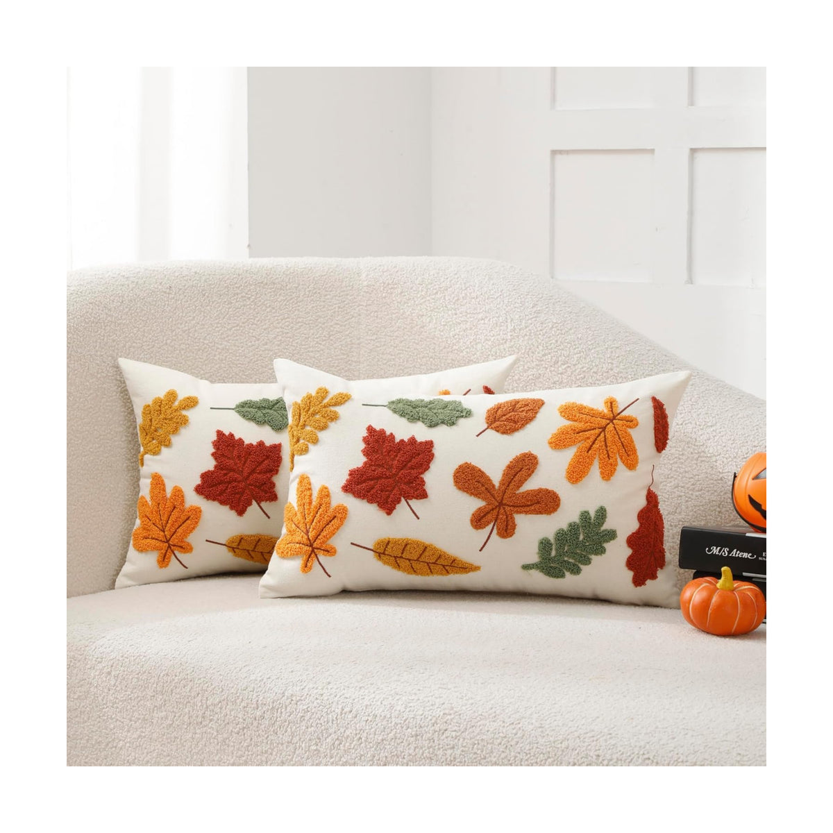 12x20 Lumbar Fall Throw Pillow Covers Set of 2, Outdoor Thanksgiving Pillow