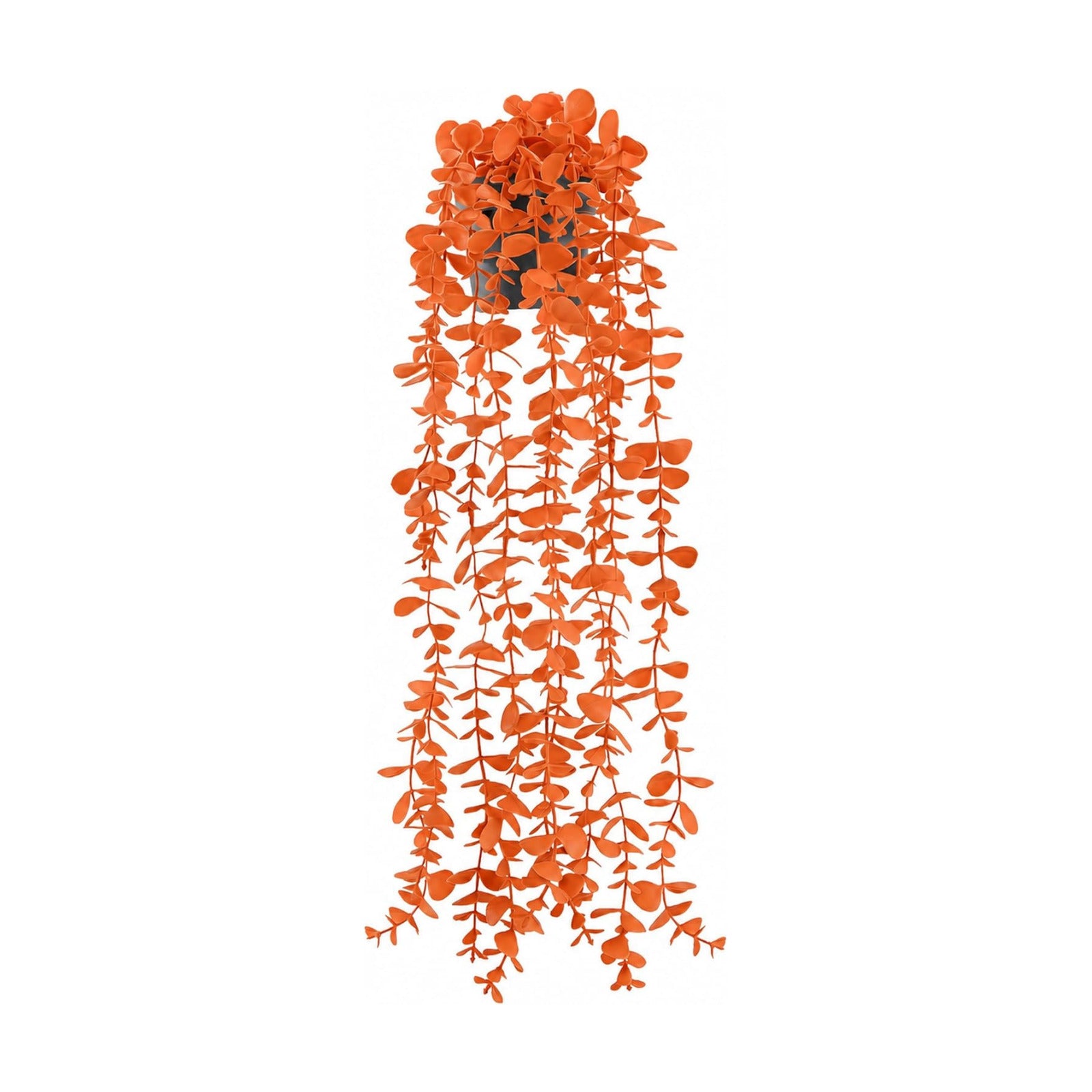 Der Rose 1Pcs Fake Fall Plants Hanging Orange Artificial Potted Faux Eucalyptus Plant Decorations for Fall Thanksgiving