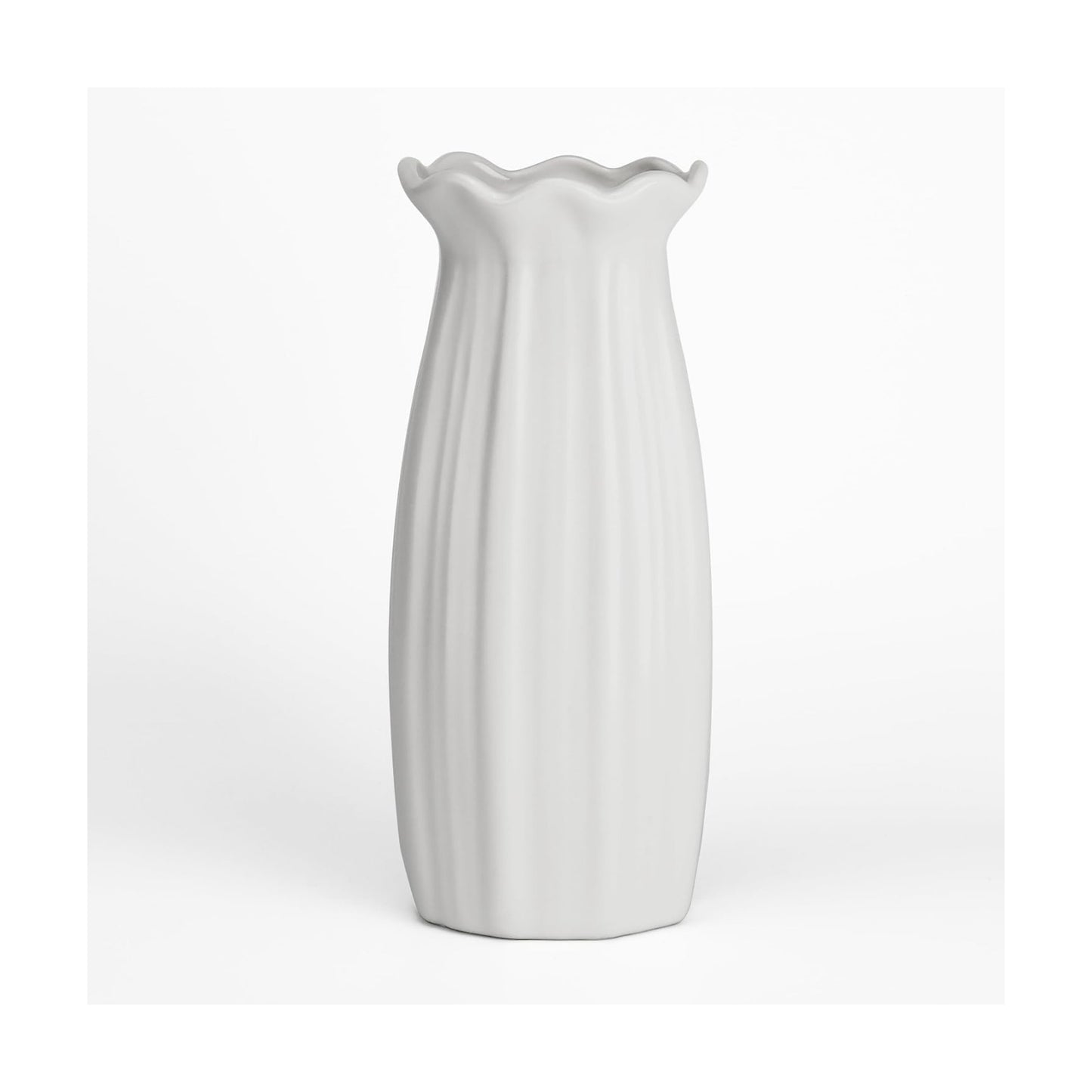 Ceramic Vase Small Vase Can be Used as Bedroom Study Living Room Dining / Hpby-03 / White / 7 Inch
