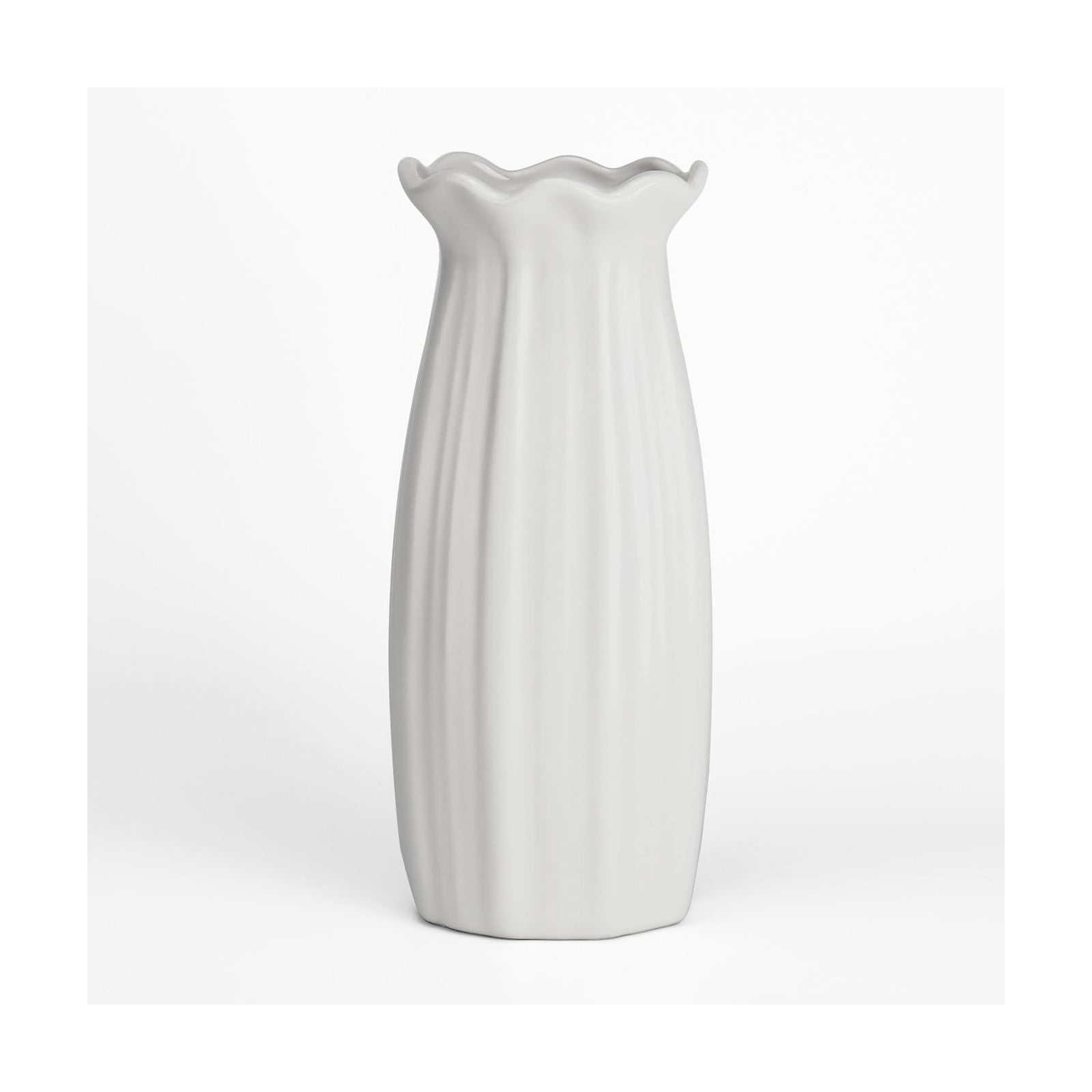 Ceramic Vase Small Vase Can be Used as Bedroom Study Living Room Dining / Hpby-03 / White / 7 Inch