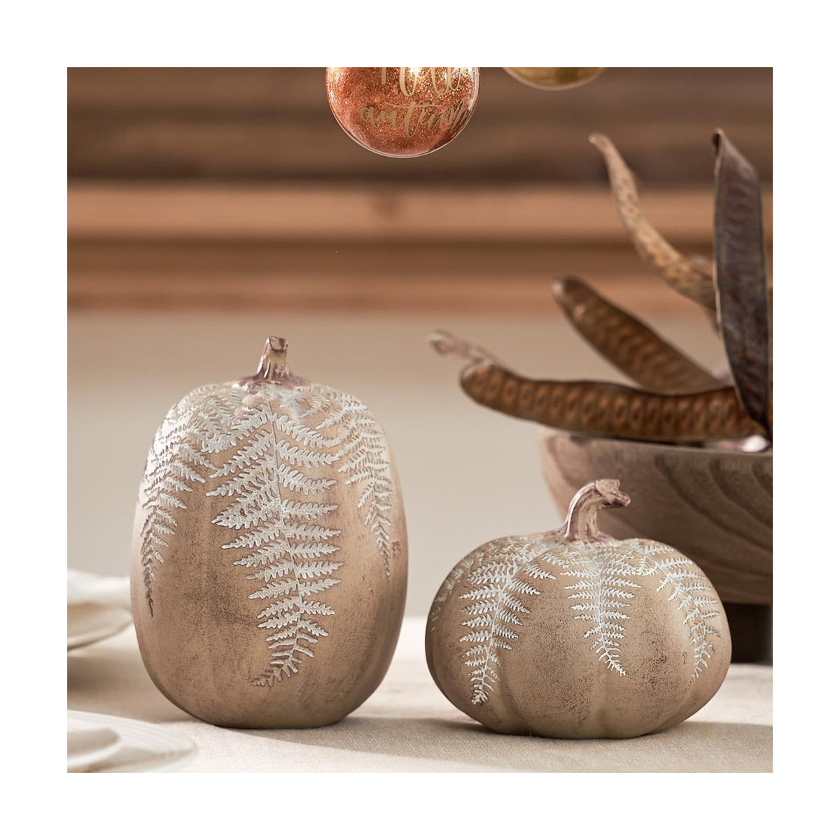 DN DECONATION Fall Pumpkin Decorations for Home, Faux Pumpkins Fall Decor