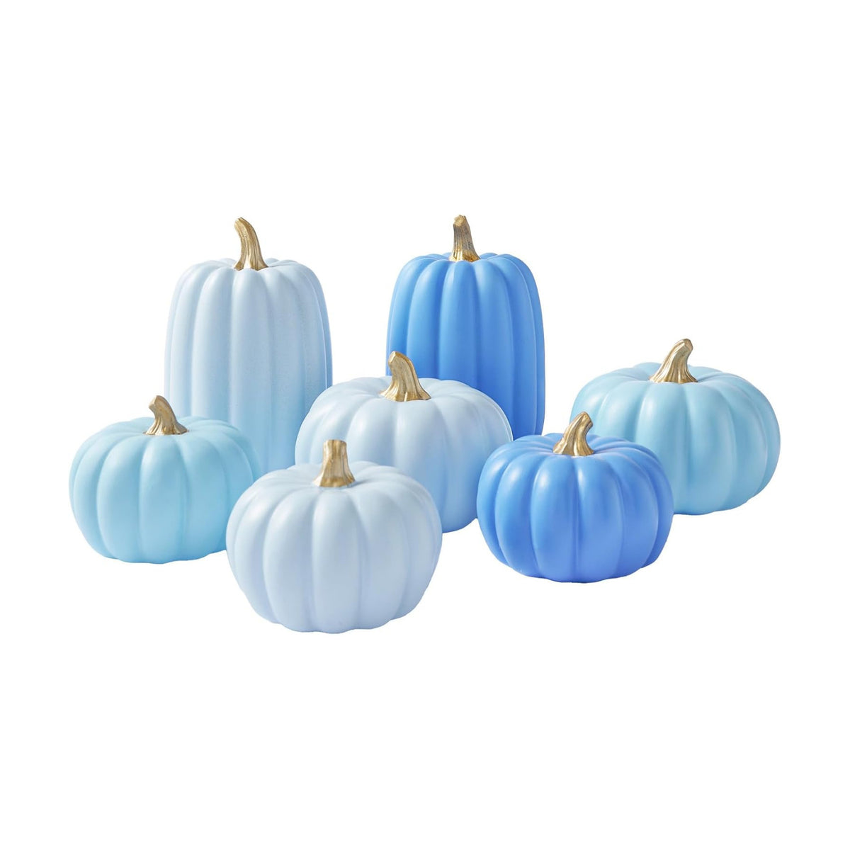 WDS WONDROUS Fall Pumpkin Decor Set of 7, Artificial Fake Pumpkins for Home