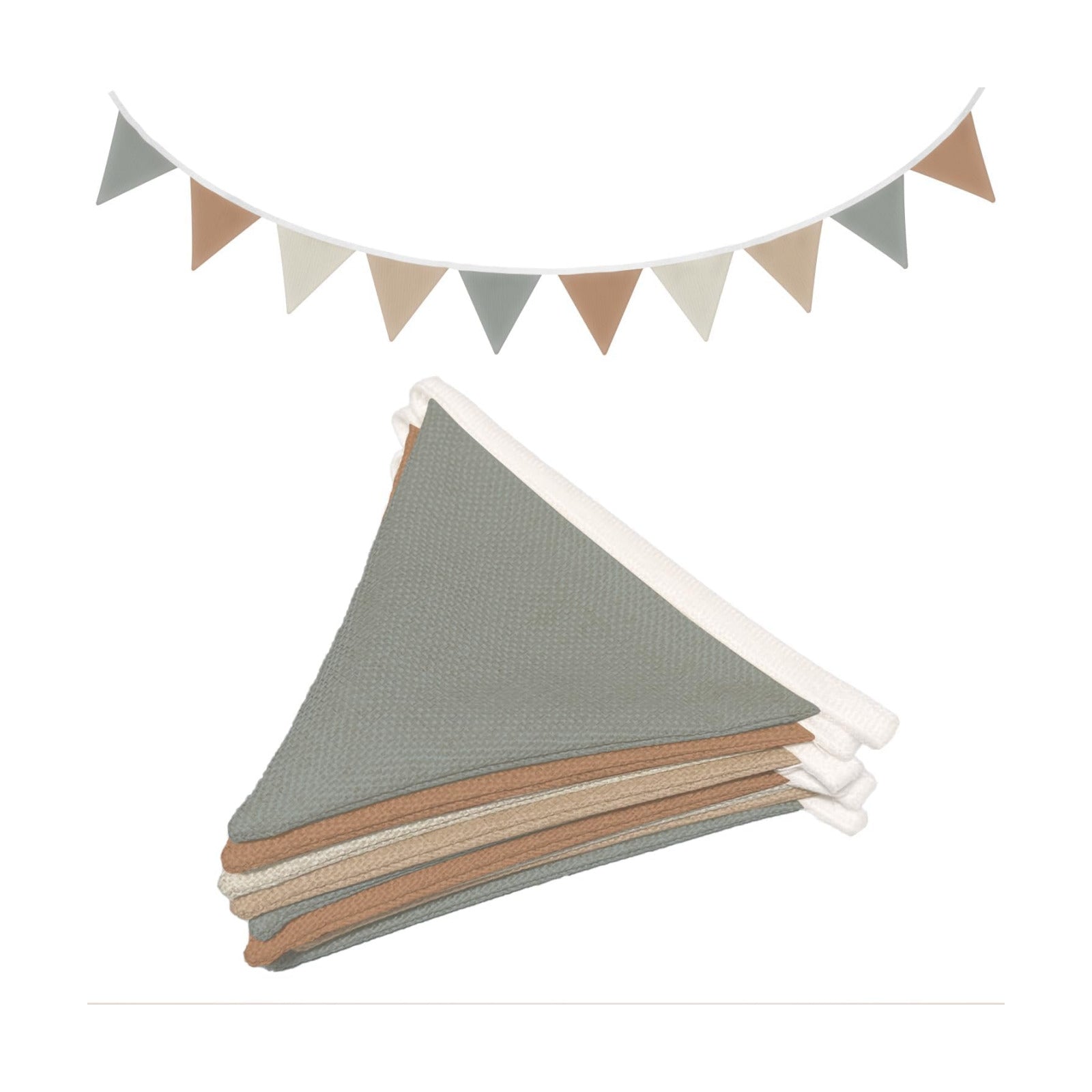 Garland Triangle Banners Pink Daisy Flower / 02-neutral Grey Orange / 11 Inch