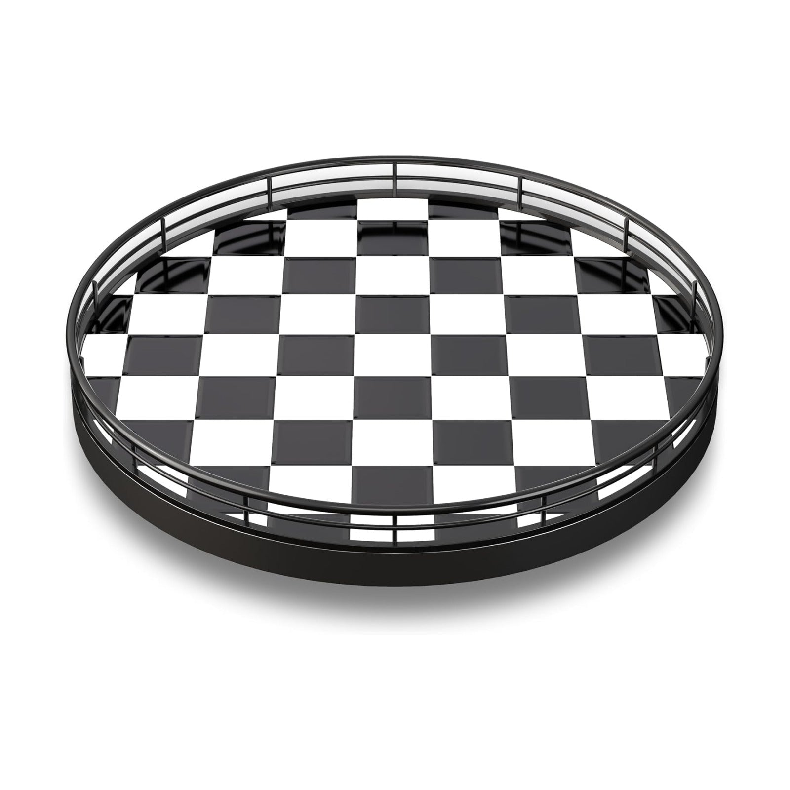 Iron Frame / Rotating Serving Tray / Black