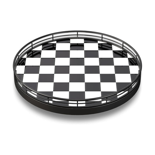 Iron Frame / Rotating Serving Tray / Black