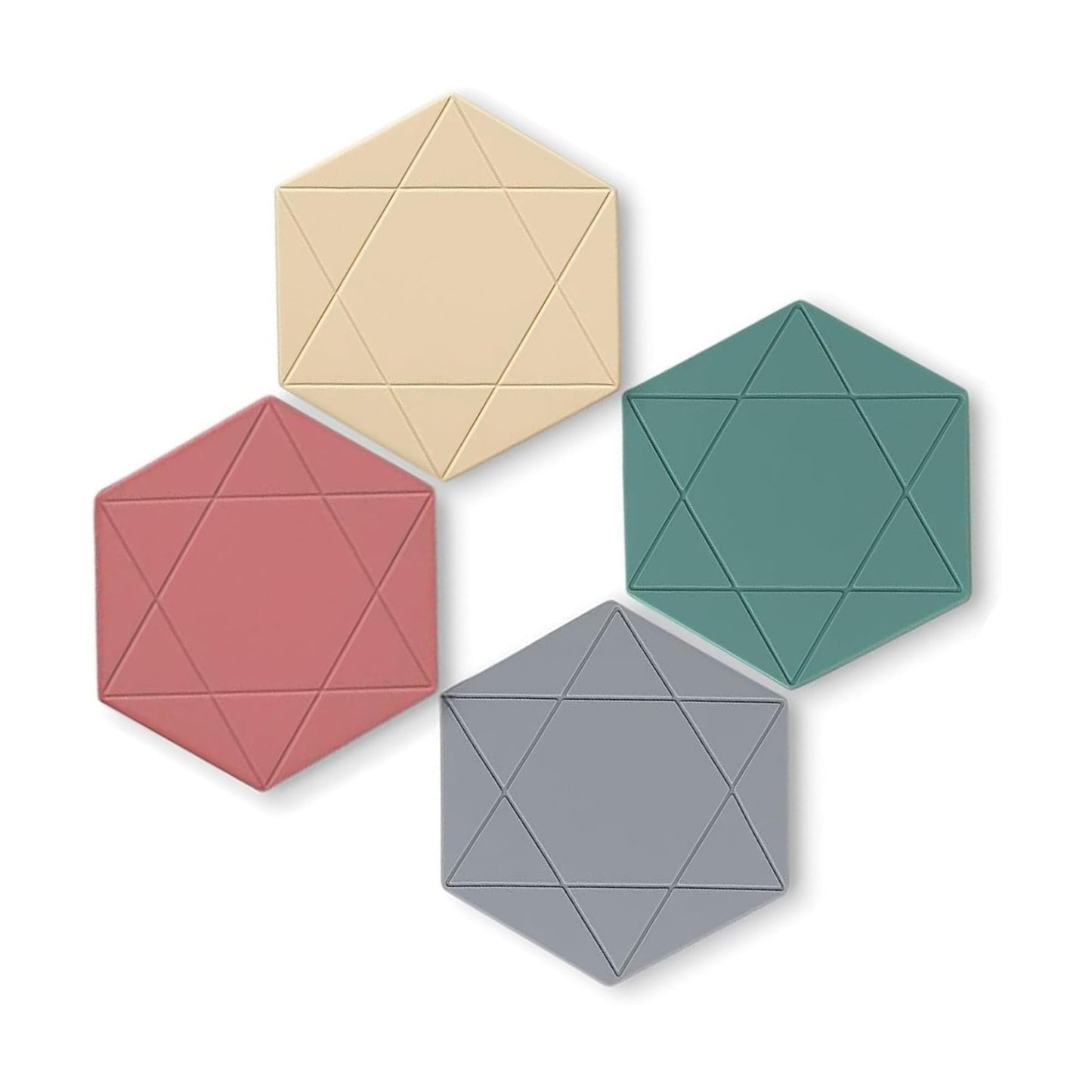 Hexagon Silicone Trivet Mats / Set of 4