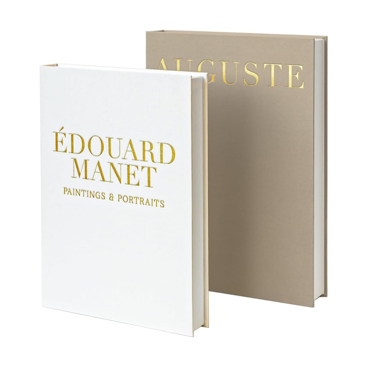 Aesthetic Decorative Books / Manet Griege-white / Set of 2