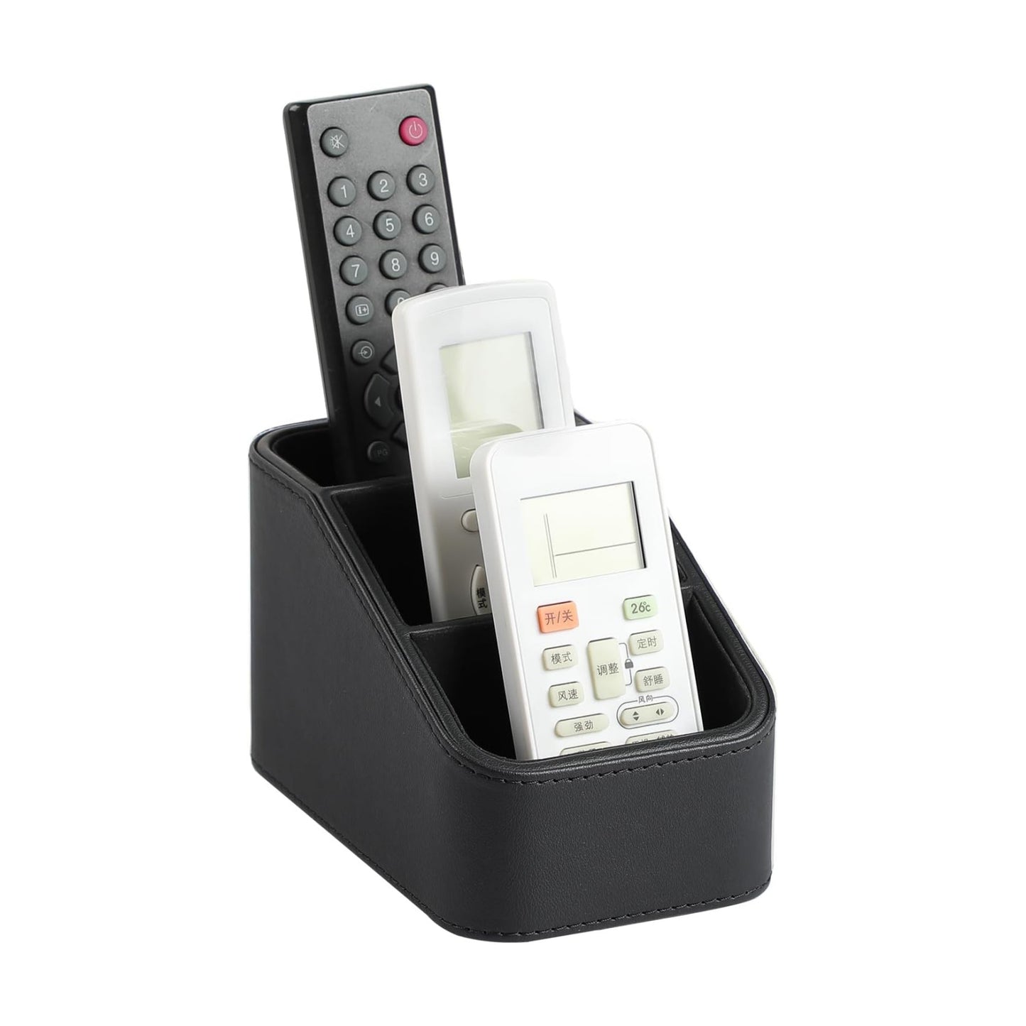 PU Leather Remote Control Holder / Black