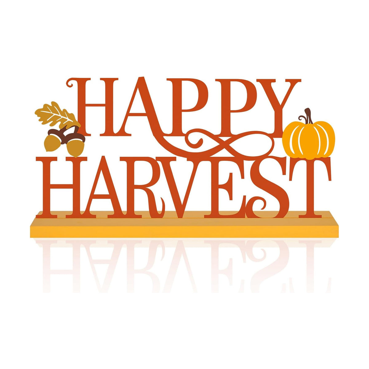 Metal Happy Harvest Sign Decorations for Home Party Shelf Mantel