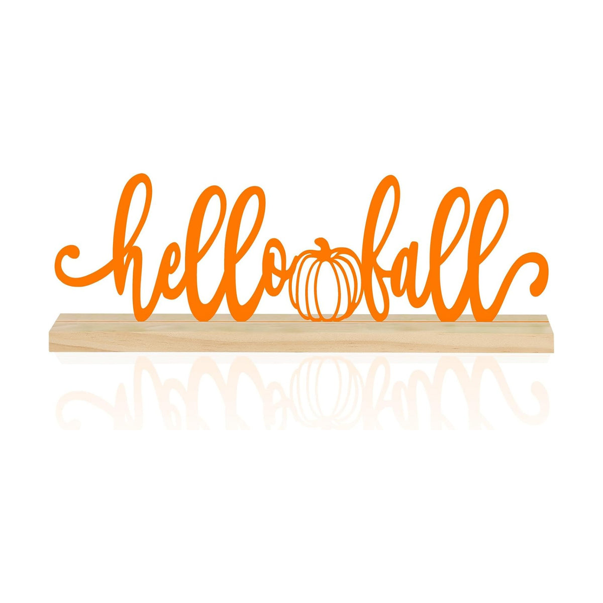 Metal Hello Fall Sign Decorations for Home Party Shelf Mantel