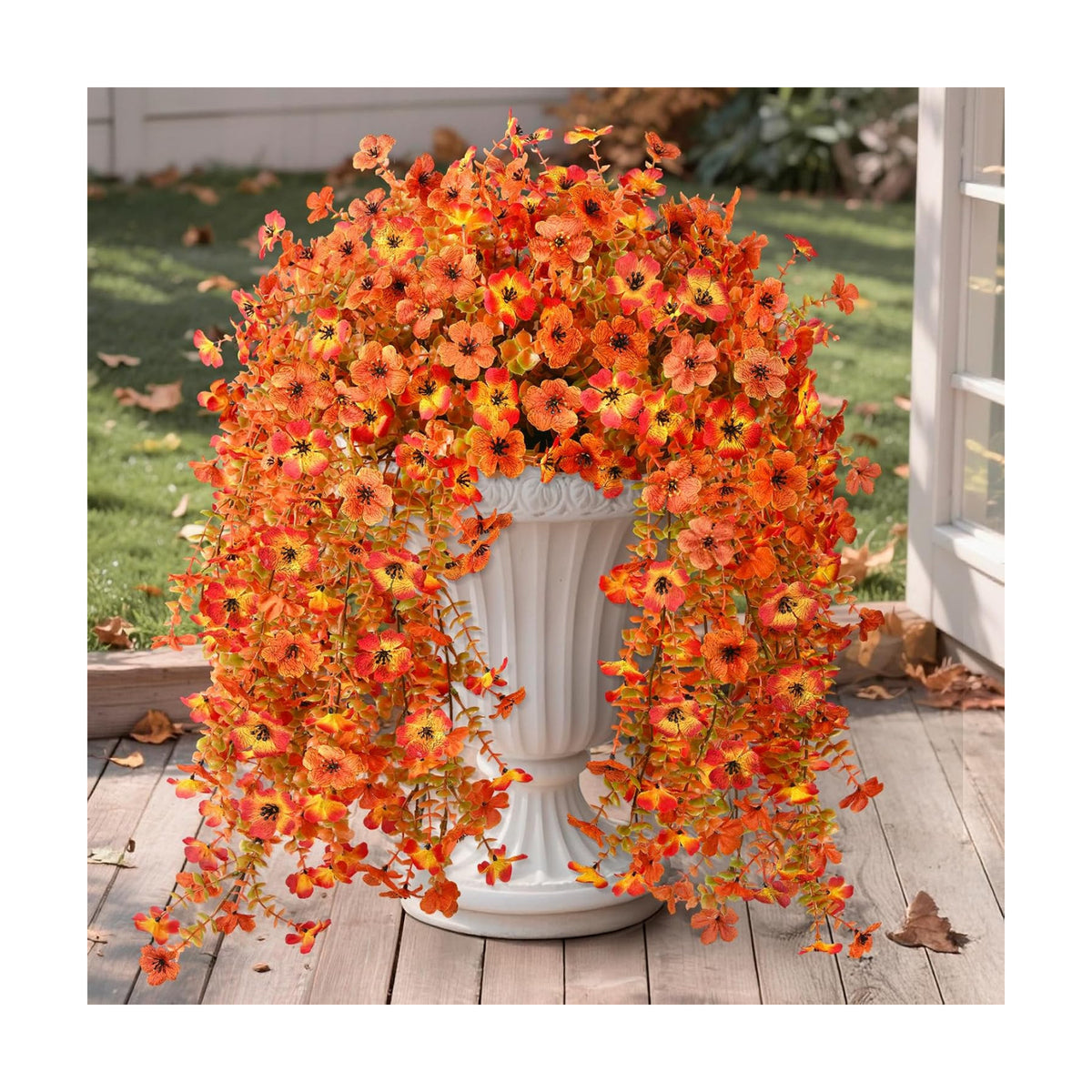 Hommyea Artificial Fake Fall Flowers Plants for Outdoors Mums Home Decor