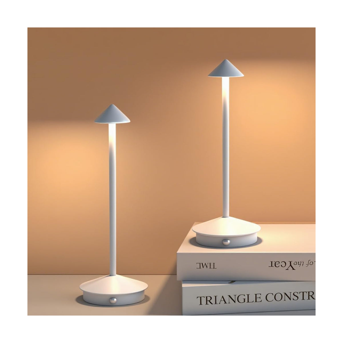 2 Pack LED Rechargeable Cordless Table Lamps,Portable Outdoor 5000mAh Battery Operated Table Light Touch Control 3