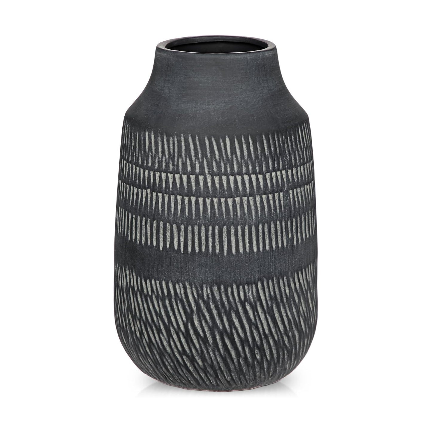 11" Rustic Farmhouse Vase / 11" Dark Gray