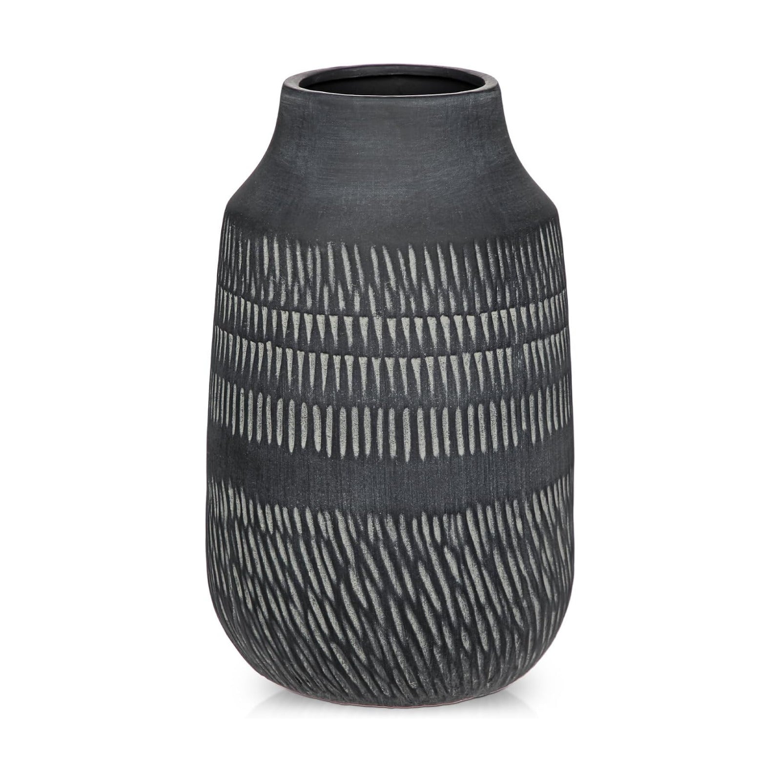 11" Rustic Farmhouse Vase / 11" Dark Gray