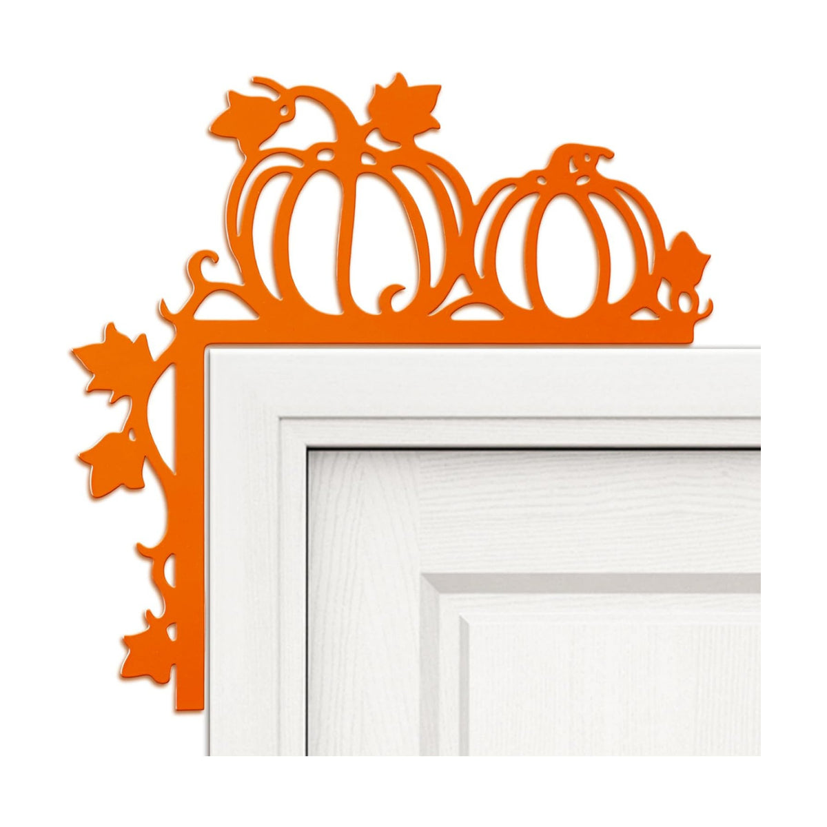 Yaocom 11.8‘' x 11.8" Metal Fall Pumpkin Door Topper, Thanksgiving Sign