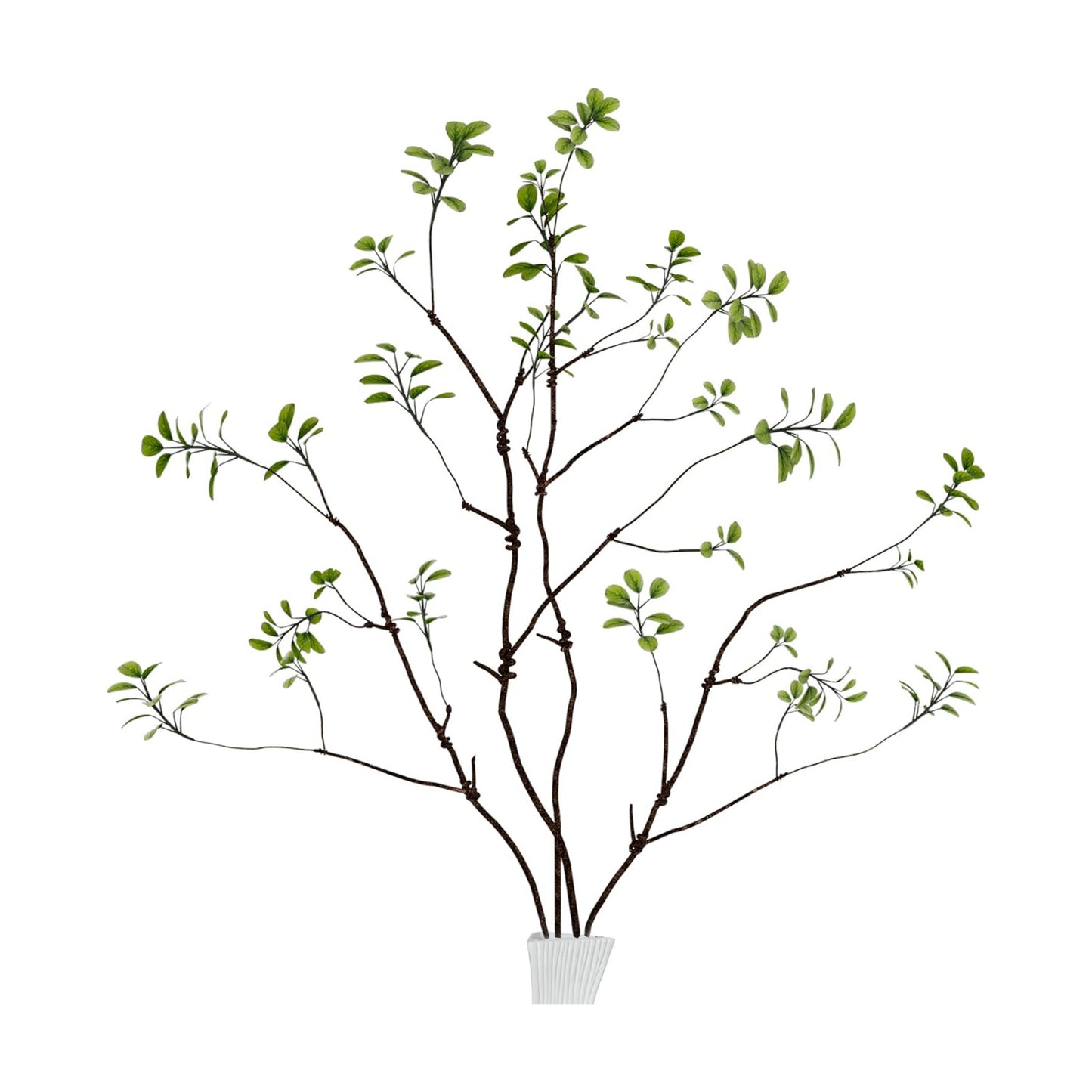 Faux Greenery Stems Branches for Vases / Green / Set of 4