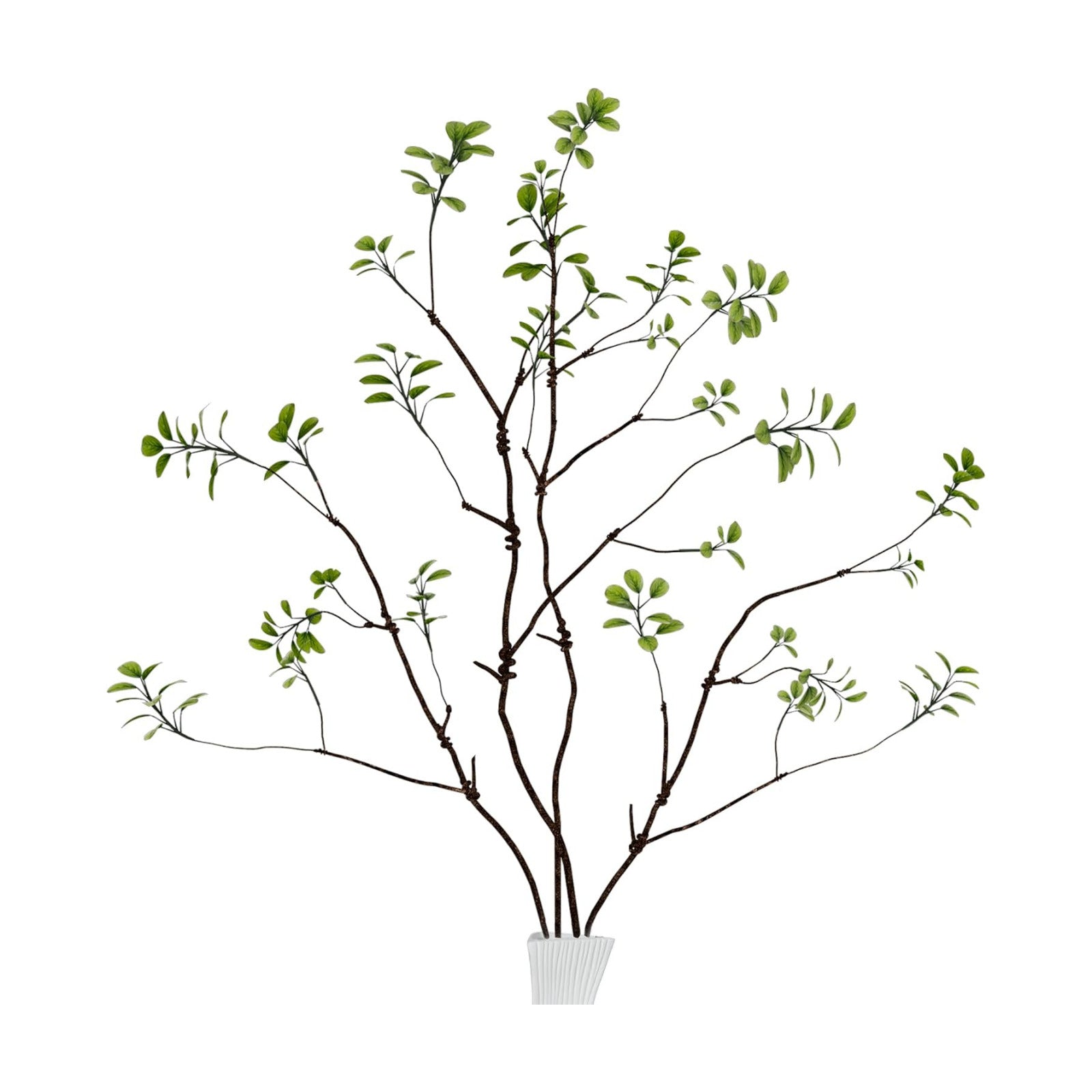 Faux Greenery Stems Branches for Vases / Green / Set of 4