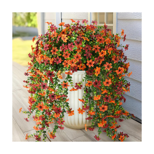 INQCMY Artificial Fall Fake Flowers for Outdoor Fall Decoration