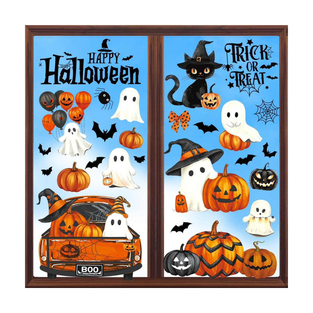 Halloween Window Clings Stickers Decor Fall Halloween Decorations Indoor