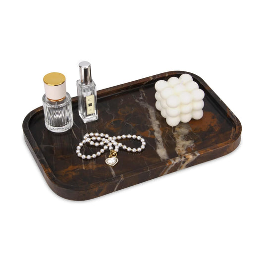 Marble Bathroom Vanity Tray / Black Gold L / 8 x 0.7 x 12