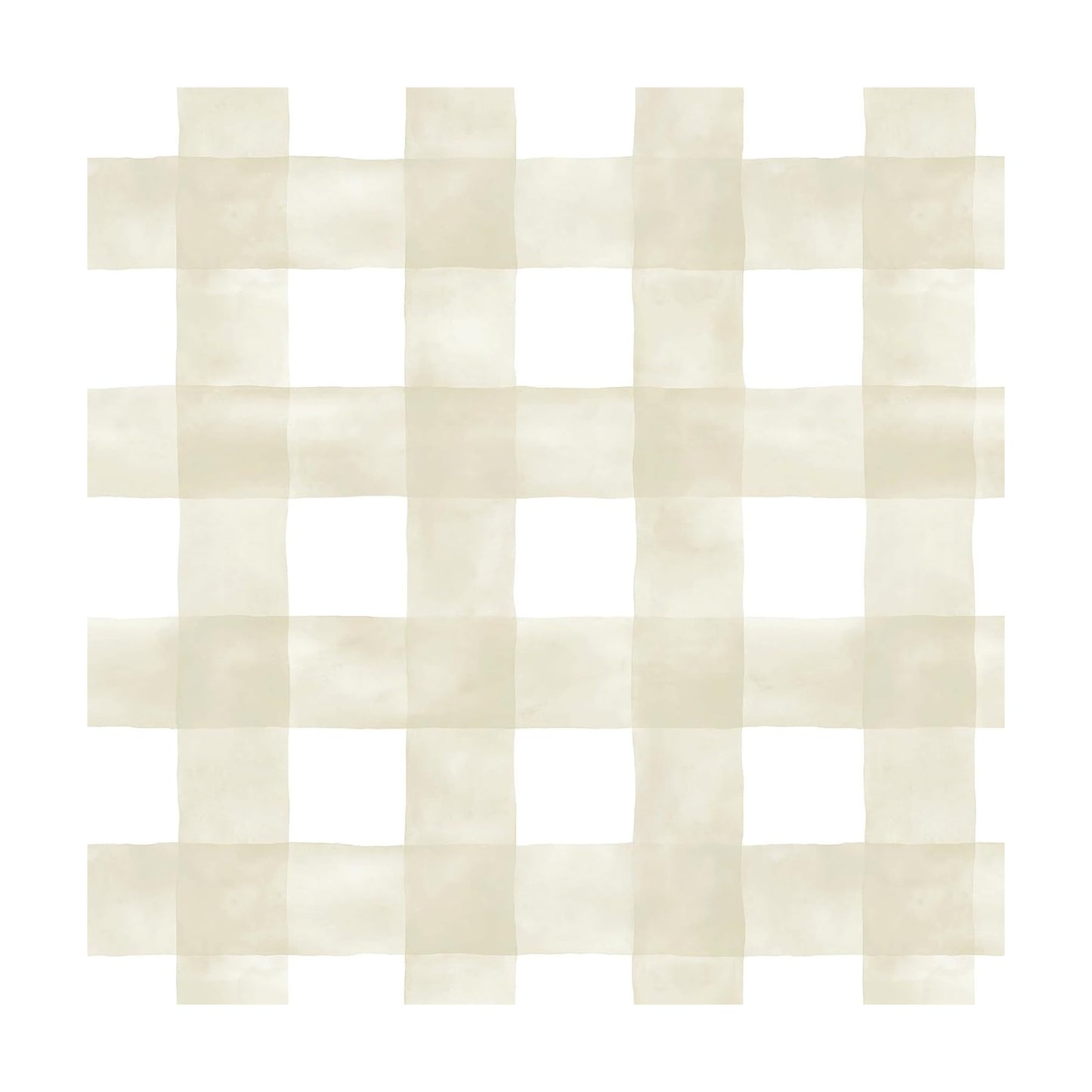 Peel and Stick Wallpaper Boho Modern Wall Paper Checkered Peel / 17.3 x 196.8 / Beige and White