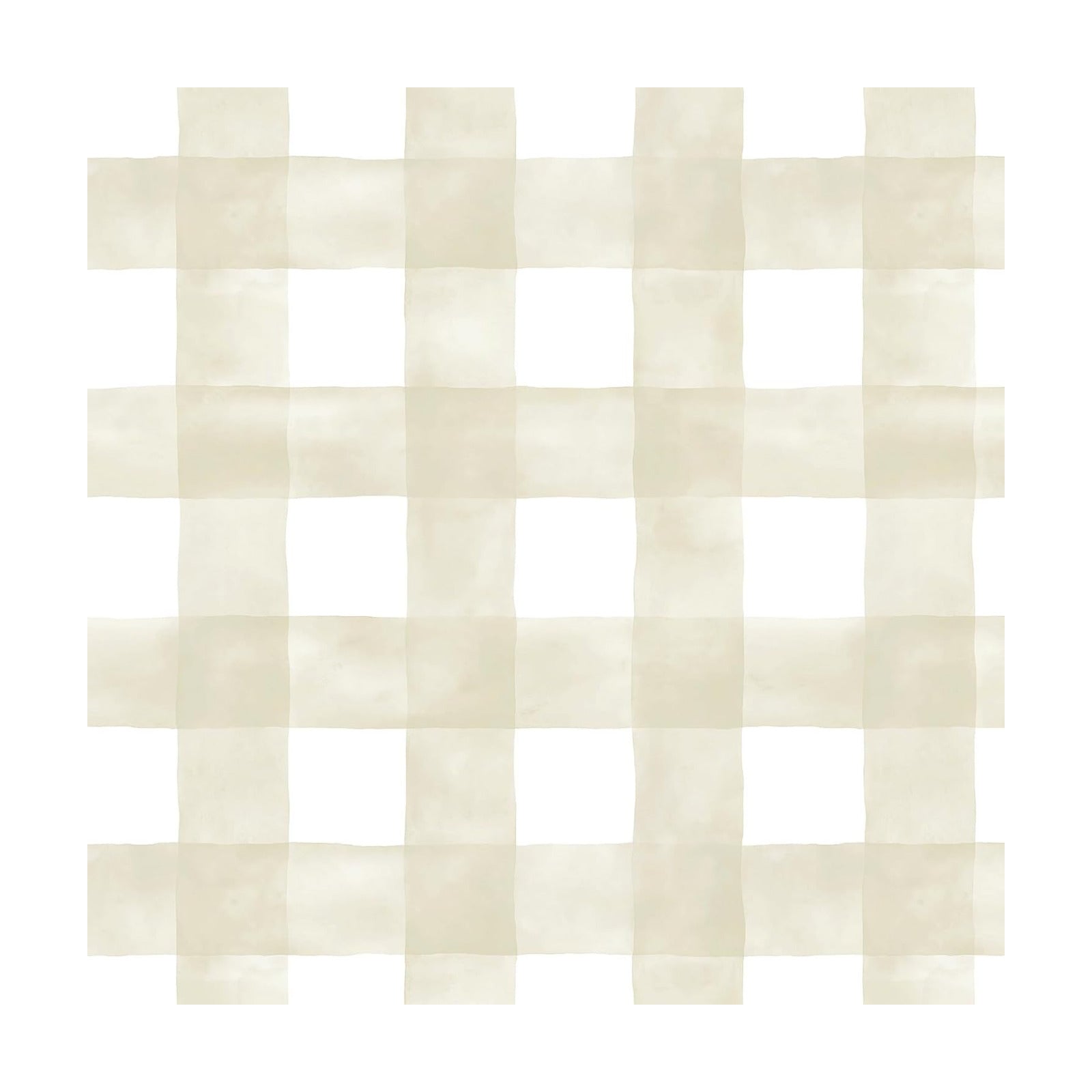 Peel and Stick Wallpaper Boho Modern Wall Paper Checkered Peel / 17.3 x 196.8 / Beige and White