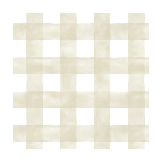Peel and Stick Wallpaper Boho Modern Wall Paper Checkered Peel / 17.3 x 196.8 / Beige and White