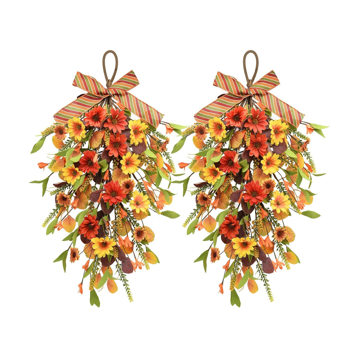 Fall Swag Wreaths for Front Door Decor, Fall Porch Decorations for Home