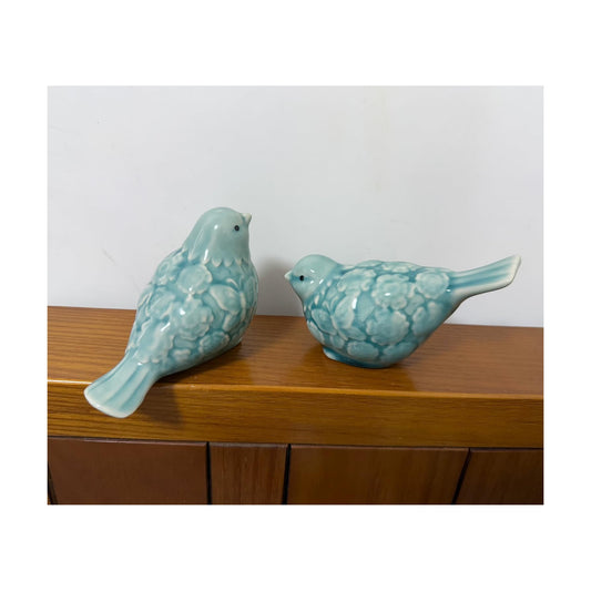 Ceramic Bird Figurines / Set of 2