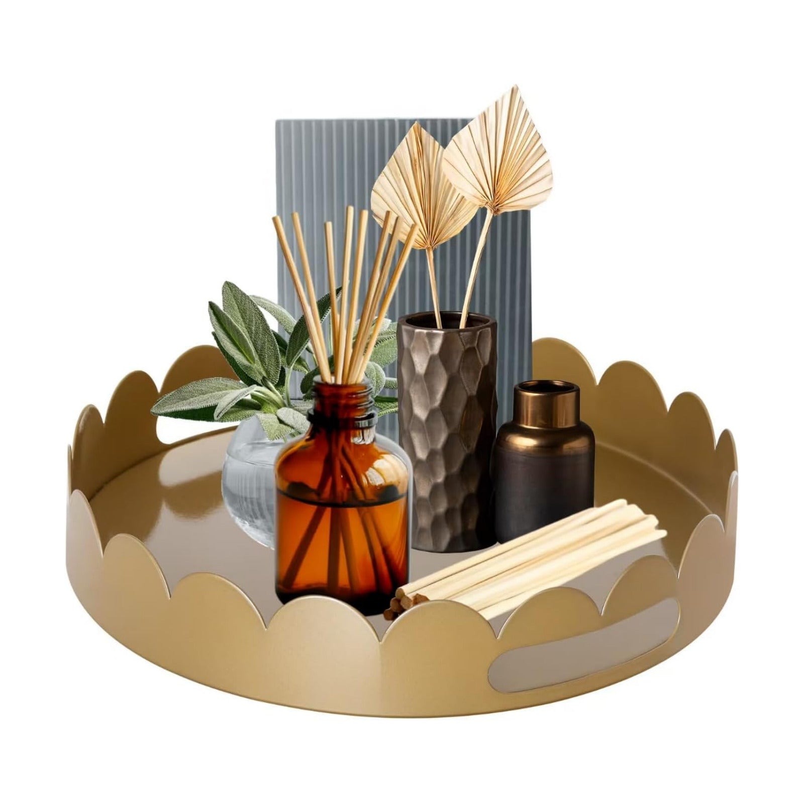 11" Versatile Ottoman Tray / Gold