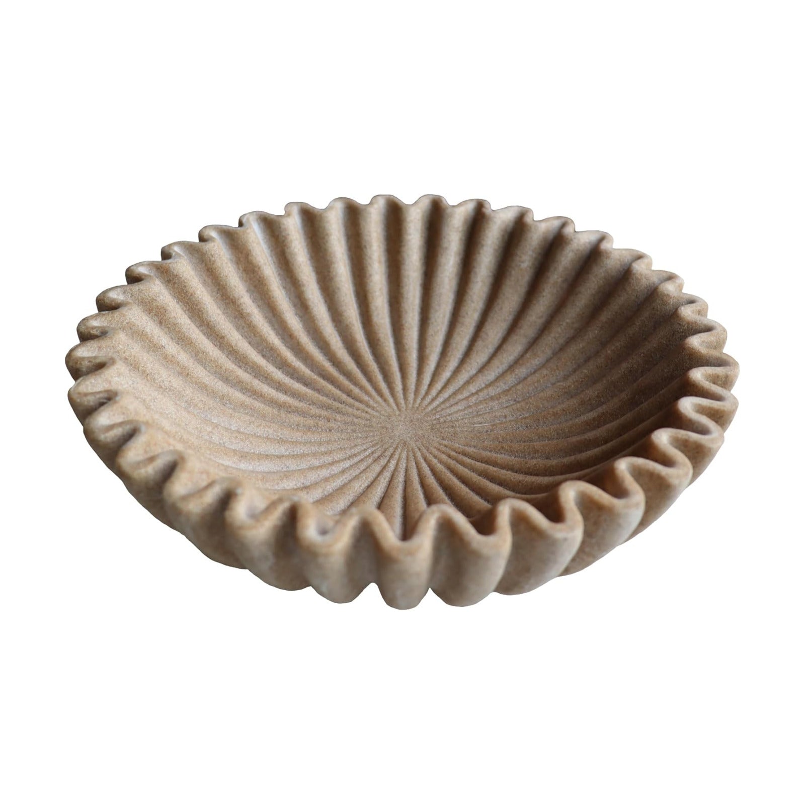 Scalloped Bowls for Modern Home Decor / Beige / 10inch