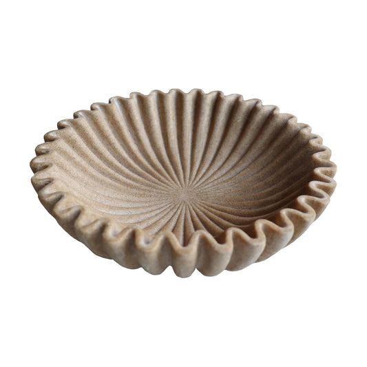 Scalloped Bowls for Modern Home Decor / Beige / 10inch