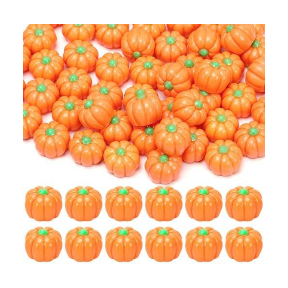 60Pcs Mini Resin Pumpkins Small Tiny Fake Pumpkins Figures Bulk