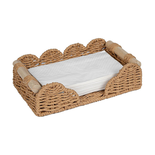 Scalloped Napkin Holder / Neutral / Guest Towel