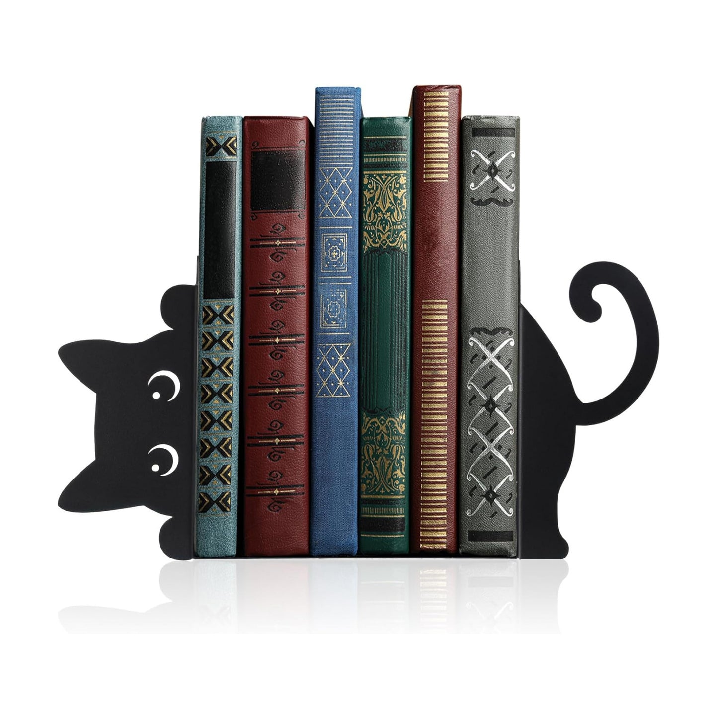 Peeping Cat Metal Bookends Book Ends / Cute Cat / Set of 2