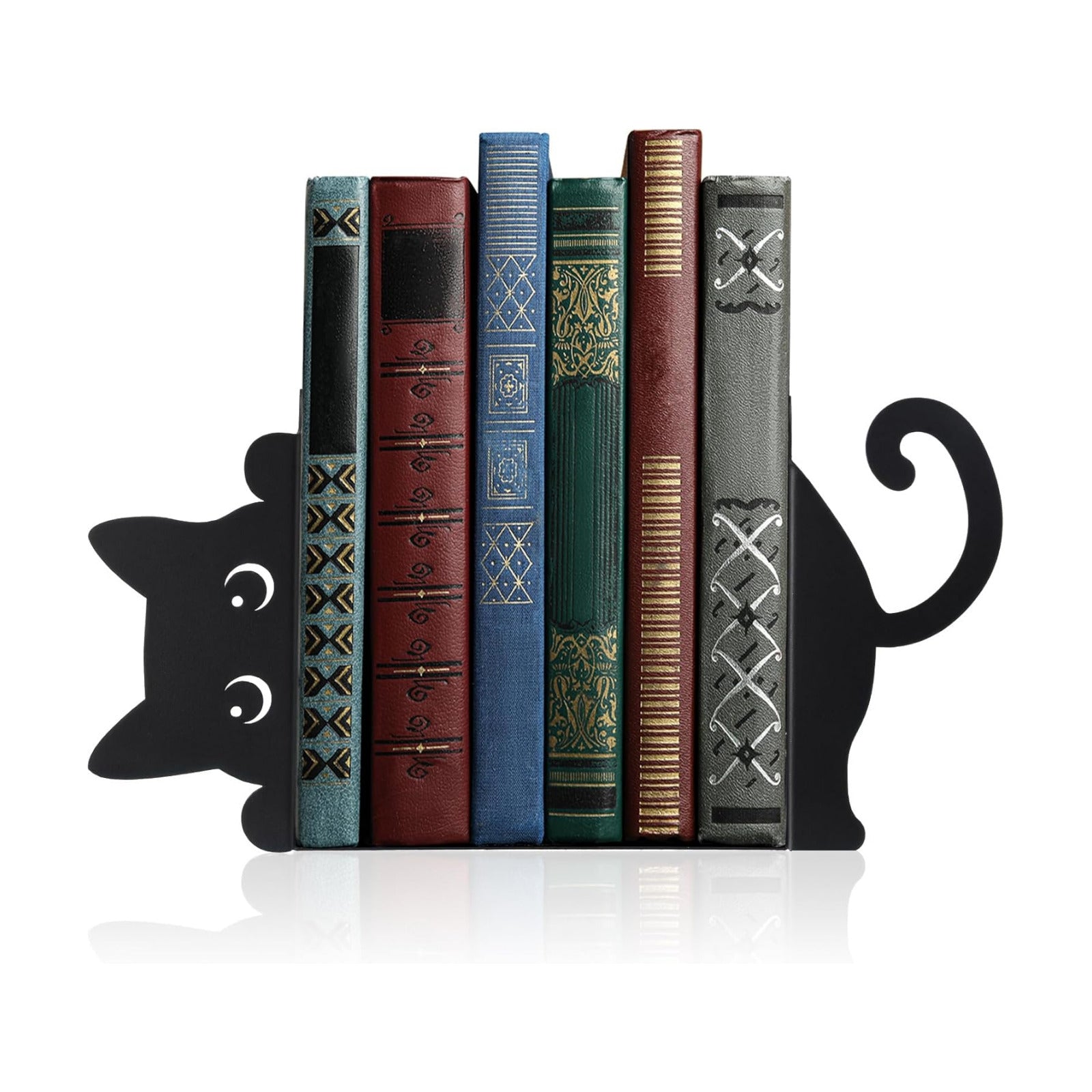 Peeping Cat Metal Bookends Book Ends / Cute Cat / Set of 2
