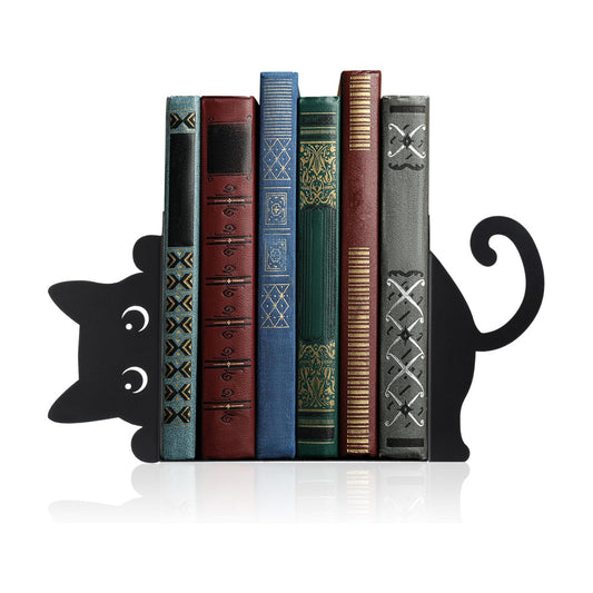 Peeping Cat Metal Bookends Book Ends / Cute Cat / Set of 2