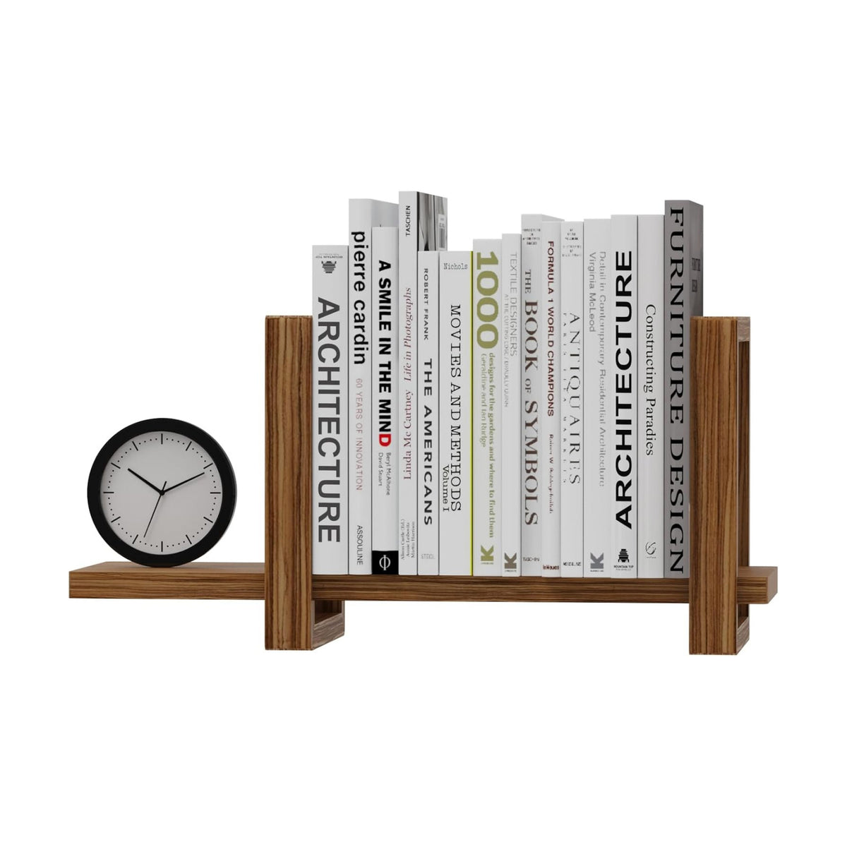 100% Solid Wood Adjustable Desktop Bookshelf, Retro Tabletop Bookshelf, Desk Shelf Holder for Living Room, Home